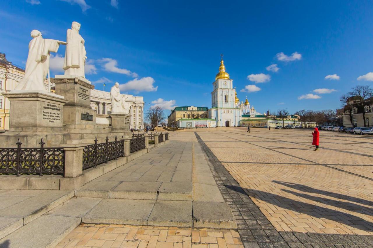 Роскошная Двухуровневая Квартира, Ул. Михайловская 키예프 외부 사진